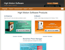 Tablet Screenshot of highmotionsoftware.com